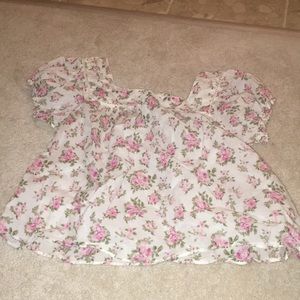 A flowery summer blouse